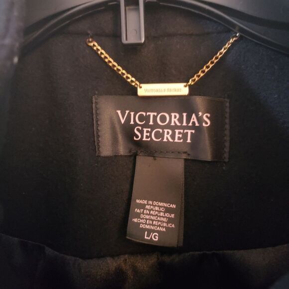 Victoria's Secret Black Coat Sz Large - Picture 5 of 5